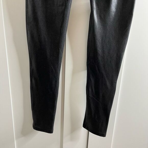 Spanx Faux leather shiny leggings shaping black small NWOT - Picture 11 of 14